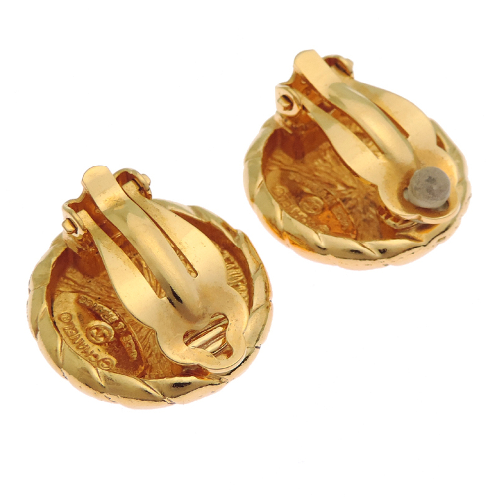 CHANEL Gold Logo Earrings - Picture 3 of 6